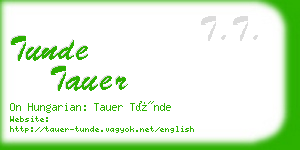 tunde tauer business card